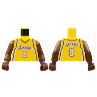 torso nba los angeles lakers 8 bryant pattern brown nba arms