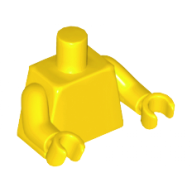 yellow torso plain same color arms same color hands