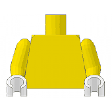 yellow torso plain yellow arms white hands