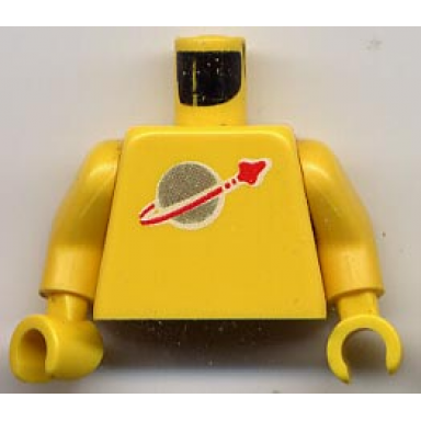 yellow torso space classic moon pattern yellow arms yellow hands