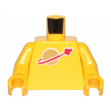yellow torso space classic moon logo high on torso pattern inside with ribs second reissue yellow arms yellow hands
