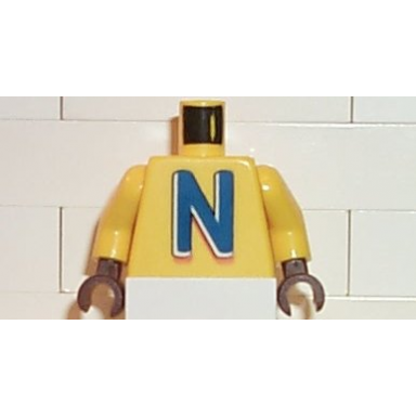 yellow torso nesquik bunny large n pattern yellow arms brown hands
