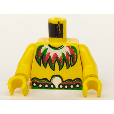 yellow torso pirate islanders with feather necklace pattern yellow arms yellow hands
