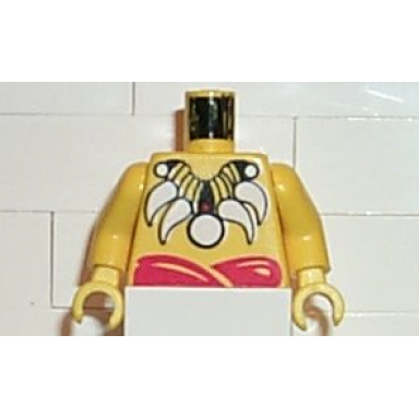 yellow torso pirate islanders with bone necklace pattern yellow arms yellow hands