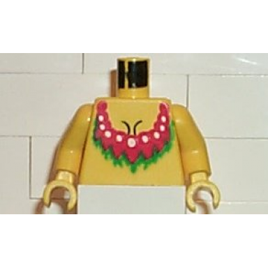 yellow torso female islander with red and green necklace pattern yellow arms yellow hands