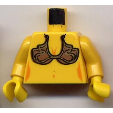 yellow torso sw princess leia slave pattern yellow arms yellow hands