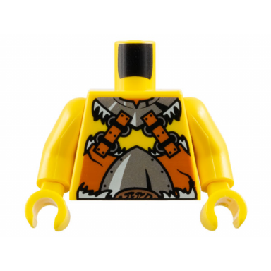 yellow torso viking barbarian armor pattern yellow arms yellow hands