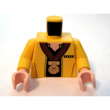 yellow torso sw jacket with black undershirt and gold medal pattern yellow arms light nougat hands