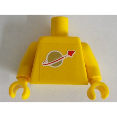 yellow torso space classic moon on transparent background pattern sticker yellow arms yellow hands