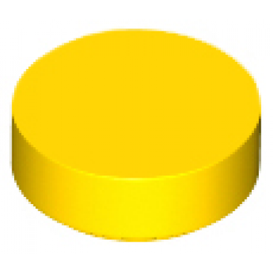 yellow tile round 1 x 1