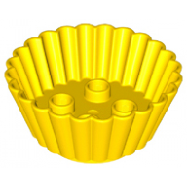 yellow duplo cupcake muffin cup with 2 x 2 studs