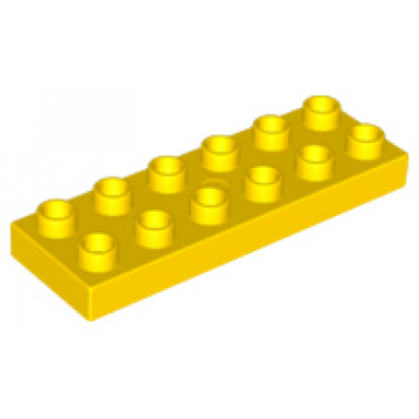 yellow duplo plate 2 x 6