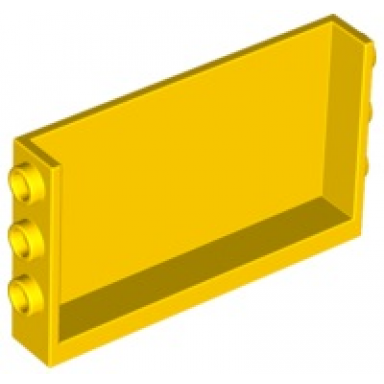 yellow panel 1 x 6 x 3 with studs on sides