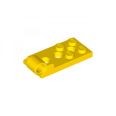 yellow hinge plate 2 x 4 with pin hole and 3 holes - bottom