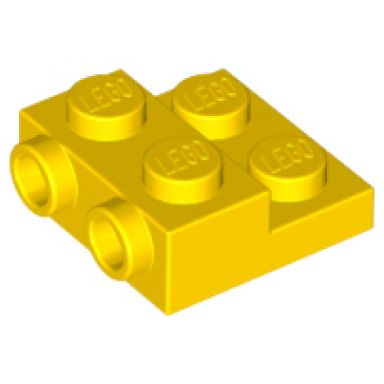 yellow plate modified 2 x 2 x 2 3 with 2 studs on side