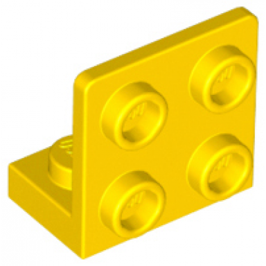 yellow bracket 1 x 2 - 2 x 2 inverted