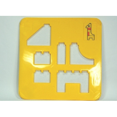yellow duplo sorting template - giraffe