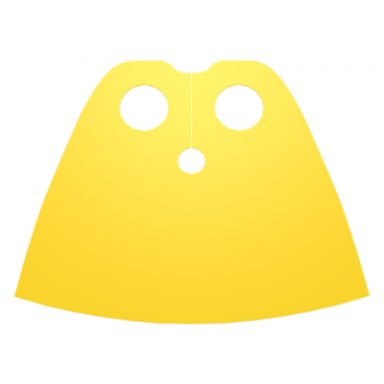 yellow minifigure cape cloth very short - traditional starched fabric