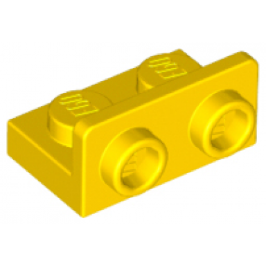 yellow bracket 1 x 2 - 1 x 2 inverted