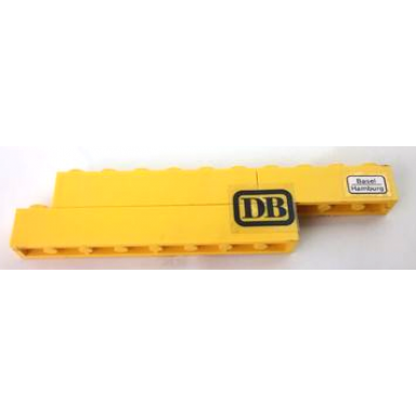 yellow stickered assembly 11 x 1 x 2 with db and basel hamburg pattern stickers - set 7710 - 1 brick 1 x 4 1 brick 1 x 6 1 brick 1 x 8