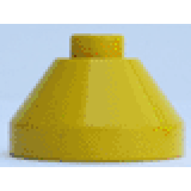yellow duplo cone 2 x 2 x 1 used as lampshades in family home sets