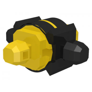 yellow znap connector 3 x 3 - 4 way c closed