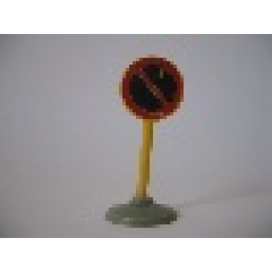 road sign with post round with no parking blue pattern type 1 base