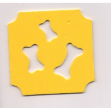 yellow foam scala dog mat bone shape cutouts 3150