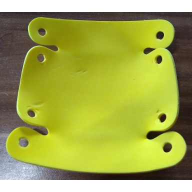 yellow foam scala sandbox with 8 holes