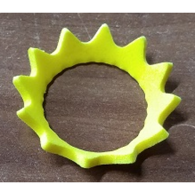 yellow foam scala crown for cake
