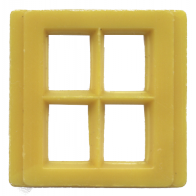 yellow window 4 pane for slotted bricks