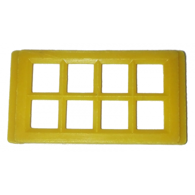 yellow window 8 pane for slotted bricks