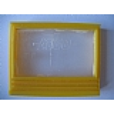yellow window 1 x 6 x 4 panorama with glass for slotted bricks