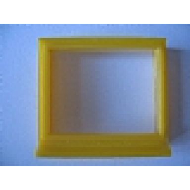 yellow window 1 x 4 x 3 with glass for slotted bricks