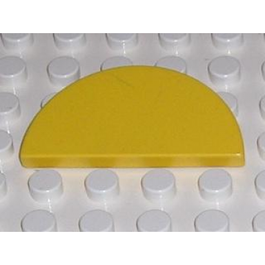 yellow duplo tile 2 x 4 x 1 3 thin half circle