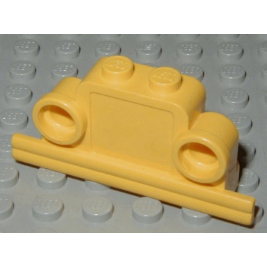 yellow fabuland brick modified 1 x 4 x 2 bell shape with headlights
