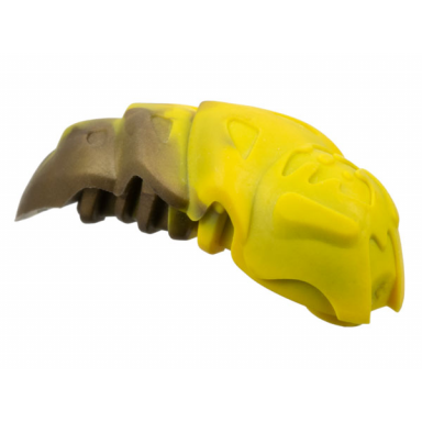 yellow bionicle rahkshi kraata stage 1 with marbled pattern list head color describe the rest