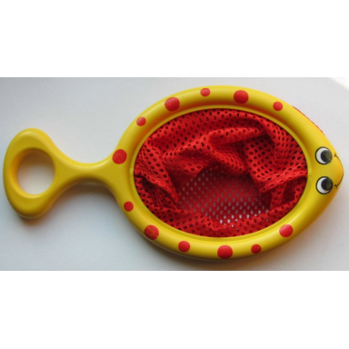 yellow primo net fish with spots and smile pattern