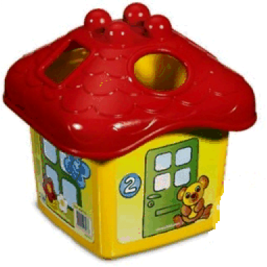 yellow primo shape sorter house