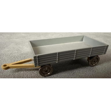 yellow ho scale mercedes trailer for open bed truck gray flatbed