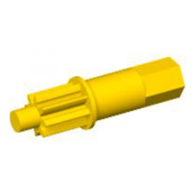 yellow bionicle gear 8 tooth with rhotuka spinner rod 2.5l
