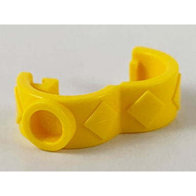 yellow scala clothes hair clip watch round type