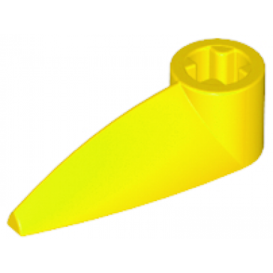 yellow bionicle 1 x 3 tooth with axle hole bohrok eye
