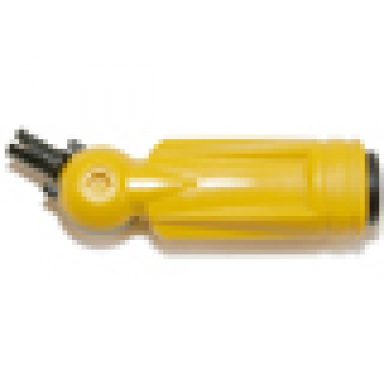 yellow technic rotation joint ball with arm and black pin and socket ends
