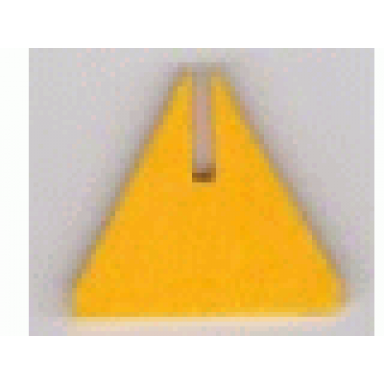 yellow foam racers cone triangle upright 6 x 6 with top cutout