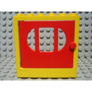 yellow fabuland door frame 2 x 6 x 5 with red door x610 fabak3