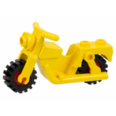 yellow motorcycle town with red wheels with black tires x81 3464c02