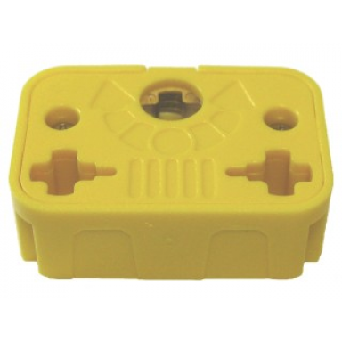 yellow technic axle connector rectangular triple spring-loaded