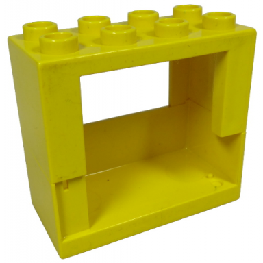 yellow duplo door window frame 2 x 4 x 3 half door