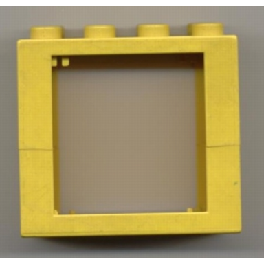 yellow duplo door window frame 2 x 4 x 3 flat front surface without clips